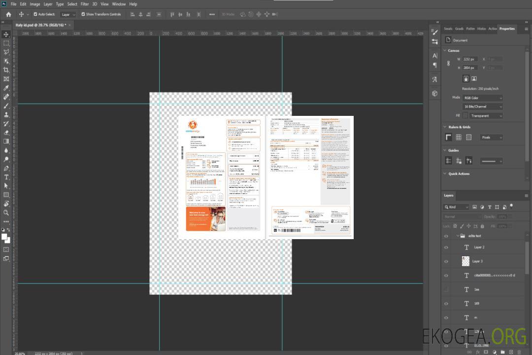 Modèle de facture de services publics d'électricité d'Alinta Energy en Australie au format Word et PDF, 2 pages template